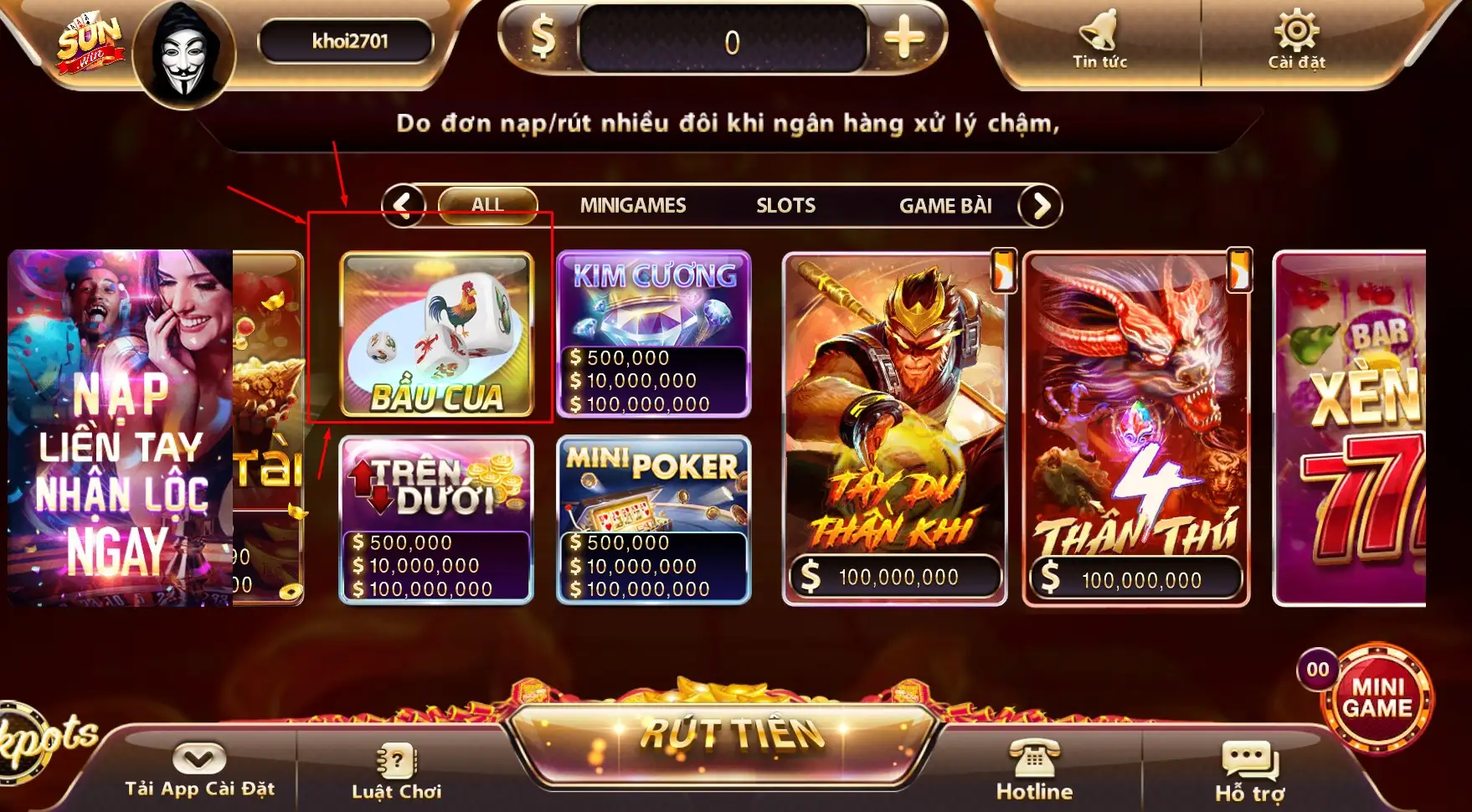 game Bầu Cua online